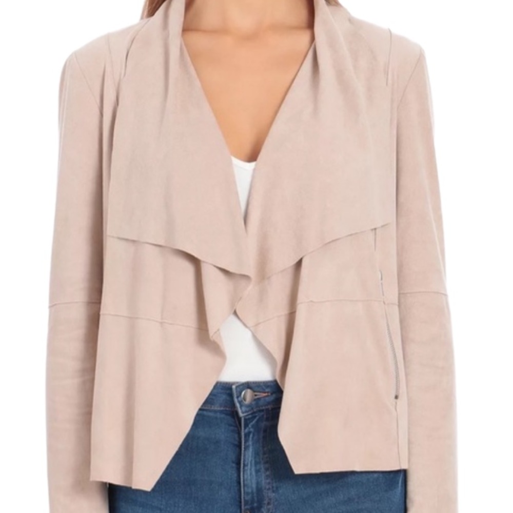 BAGATELLE LIQUID LEATHER (faux). BLUSH JACKET. XL NEW.
